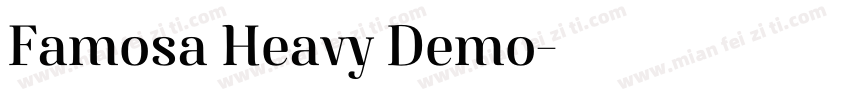 Famosa Heavy Demo字体转换
